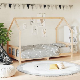 Estructura de cama para niños madera maciza de pino 90x200 cm