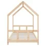 Kinderbettgestell aus massivem Kiefernholz 90x200 cm von vidaXL, Kinderbetten und Betten für Kinder - Ref: Foro24-835718, Pre...