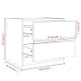 Nachttische 2 Stück massives Kiefernholz weiß 40x31x35,5 cm von vidaXL, Nachttische - Ref: Foro24-836138, Preis: 68,16 €, Rab...