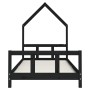 Kinderbettgestell aus schwarzem Kiefernholz, 90 x 190 cm von vidaXL, Kinderbetten und Betten für Kinder - Ref: Foro24-834563,...