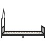 Black pine wood children's bed frame 90x190 cm by vidaXL, Cribs and beds for children - Ref: Foro24-834563, Price: 112,03 €, ...