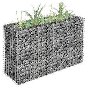Arriate de gaviones de acero galvanizado 90x30x60 cm en Maceteros y jardineras | Comprar online en Foro24