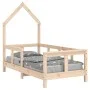 Solid pine wood bed frame for children 70x140 cm by vidaXL, Cribs and beds for children - Ref: Foro24-834555, Price: 85,37 €,...