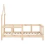 Solid pine wood bed frame for children 70x140 cm by vidaXL, Cribs and beds for children - Ref: Foro24-834555, Price: 85,37 €,...