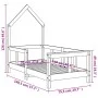 Solid pine wood bed frame for children 70x140 cm by vidaXL, Cribs and beds for children - Ref: Foro24-834555, Price: 85,37 €,...
