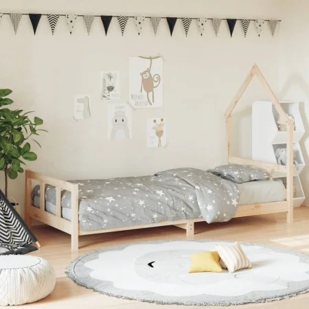 Children's bed frame solid pine wood 90x200 cm by vidaXL, Cribs and beds for children - Ref: Foro24-834567, Price: 93,85 €, D...