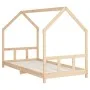 Solid pine wood children's bed frame 90x190 cm by vidaXL, Cribs and beds for children - Ref: Foro24-835727, Price: 110,98 €, ...