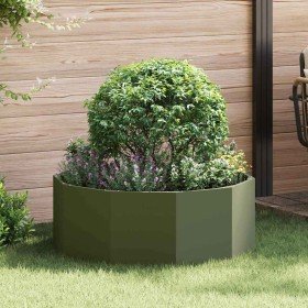 Jardinera Verde Oliva 90 x 90 x 35 cm Acero en Maceteros y jardineras | Comprar online en Foro24