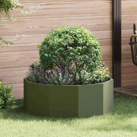 Jardinera Verde Oliva 90 x 90 x 35 cm Acero