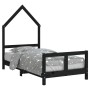 Bed frame for children made of black pine wood 80x160 cm by vidaXL, Cribs and beds for children - Ref: Foro24-834560, Price: ...