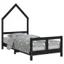 Bed frame for children made of black pine wood 80x160 cm by vidaXL, Cribs and beds for children - Ref: Foro24-834560, Price: ...