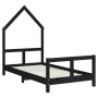 Bed frame for children made of black pine wood 80x160 cm by vidaXL, Cribs and beds for children - Ref: Foro24-834560, Price: ...