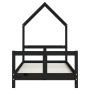 Bed frame for children made of black pine wood 80x160 cm by vidaXL, Cribs and beds for children - Ref: Foro24-834560, Price: ...