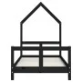 Bed frame for children made of black pine wood 80x160 cm by vidaXL, Cribs and beds for children - Ref: Foro24-834560, Price: ...