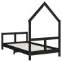 Bed frame for children made of black pine wood 80x160 cm by vidaXL, Cribs and beds for children - Ref: Foro24-834560, Price: ...