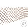 Valla enrejada de sauce 5 piezas 180x90 cm de vidaXL, Paneles de vallas - Ref: Foro24-140395, Precio: 49,14 €, Descuento: %