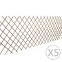 Valla enrejada de sauce 5 piezas 180x90 cm de vidaXL, Paneles de vallas - Ref: Foro24-140395, Precio: 47,14 €, Descuento: %