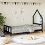 Bed frame for children made of black pine wood 90x200 cm by vidaXL, Cribs and beds for children - Ref: Foro24-834569, Price: ...