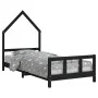 Bed frame for children made of black pine wood 90x200 cm by vidaXL, Cribs and beds for children - Ref: Foro24-834569, Price: ...