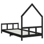 Bed frame for children made of black pine wood 90x200 cm by vidaXL, Cribs and beds for children - Ref: Foro24-834569, Price: ...