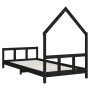 Kinderbettgestell aus schwarzem Kiefernholz 90x200 cm von vidaXL, Kinderbetten und Betten für Kinder - Ref: Foro24-834569, Pr...