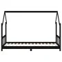 Kinderbettgestell aus schwarzem Kiefernholz, 90 x 190 cm von vidaXL, Kinderbetten und Betten für Kinder - Ref: Foro24-835729,...