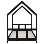Kinderbettgestell aus schwarzem Kiefernholz, 90 x 190 cm von vidaXL, Kinderbetten und Betten für Kinder - Ref: Foro24-835729,...