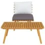 2-piece garden furniture set with solid acacia wood cushions by vidaXL, Modular outdoor sofas - Ref: Foro24-316267, Price: 10...