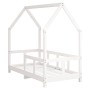 White pine wood children's bed frame 70x140 cm by vidaXL, Cribs and beds for children - Ref: Foro24-835722, Price: 111,66 €, ...