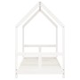 Kinderbettgestell aus weißem Kiefernholz 80x160 cm von vidaXL, Kinderbetten und Betten für Kinder - Ref: Foro24-835725, Preis...