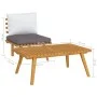 2-piece garden furniture set with solid acacia wood cushions by vidaXL, Modular outdoor sofas - Ref: Foro24-316267, Price: 10...