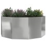 Jardinera Plateado 120 x 120 x 50 cm Acero Galvanizado