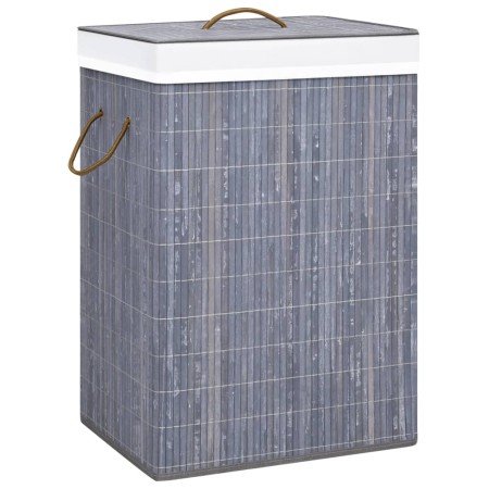 Grauer einteiliger Bambus-Wäschekorb von vidaXL, Wäschekörbe - Ref: Foro24-320755, Preis: 28,46 €, Rabatt: %