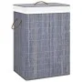 Cesta para la ropa sucia de bambú de una sección gris de vidaXL, Cestas para ropa - Ref: Foro24-320755, Precio: 27,98 €, Desc...