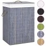Cesta para la ropa sucia de bambú de una sección gris de vidaXL, Cestas para ropa - Ref: Foro24-320755, Precio: 27,98 €, Desc...