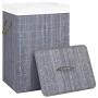 Cesta para la ropa sucia de bambú de una sección gris de vidaXL, Cestas para ropa - Ref: Foro24-320755, Precio: 27,98 €, Desc...