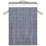 Cesta para la ropa sucia de bambú de una sección gris de vidaXL, Cestas para ropa - Ref: Foro24-320755, Precio: 27,98 €, Desc...