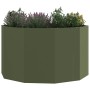 Jardinera Verde Oliva 90 x 90 x 50 cm Acero en Maceteros y jardineras | Comprar online en Foro24