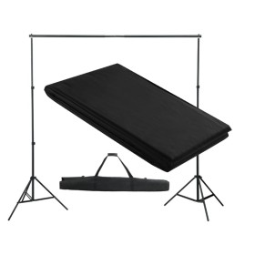 Backdrop support system 300x300 cm black by vidaXL, Money - Ref: Foro24-160067, Price: 77,31 €, Discount: %