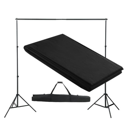 Hintergrundträgersystem 300x300 cm schwarz von vidaXL, Geld - Ref: Foro24-160067, Preis: 77,31 €, Rabatt: %