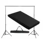 Sistema de soporte de telón fondo 300x300 cm negro de vidaXL, Fondos - Ref: Foro24-160067, Precio: 76,18 €, Descuento: %