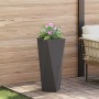 Jardinera 2 pcs Negro 30 x 30 x 75 cm Acero