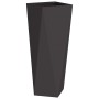 Jardinera 2 pcs Negro 30 x 30 x 75 cm Acero