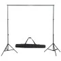 Sistema de soporte de telón fondo 300x300 cm negro de vidaXL, Fondos - Ref: Foro24-160067, Precio: 76,18 €, Descuento: %