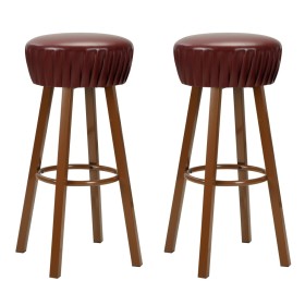 Taburetes de cocina 2 unidades cuero sintético marrón von vidaXL, Küchenhocker - Ref: Foro24-246731, Preis: 115,85 €, Rabatt: %