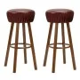 Taburetes de cocina 2 unidades cuero sintético marrón by vidaXL, Kitchen stools - Ref: Foro24-246731, Price: 113,93 €, Discou...