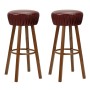 Taburetes de cocina 2 unidades cuero sintético marrón von vidaXL, Küchenhocker - Ref: Foro24-246731, Preis: 115,85 €, Rabatt: %