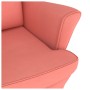 Schaukelstuhl mit rosa Samtbeinen aus Gummiholz von vidaXL, Schaukelstühle - Ref: Foro24-329367, Preis: 290,28 €, Rabatt: %