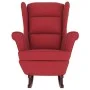 Rocking chair with red velvet rubberwood legs by vidaXL, Rocking chairs - Ref: Foro24-329368, Price: 256,85 €, Discount: %