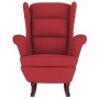 Silla mecedora con patas de madera de caucho terciopelo rojo de vidaXL, Mecedoras - Ref: Foro24-329368, Precio: 237,47 €, Des...